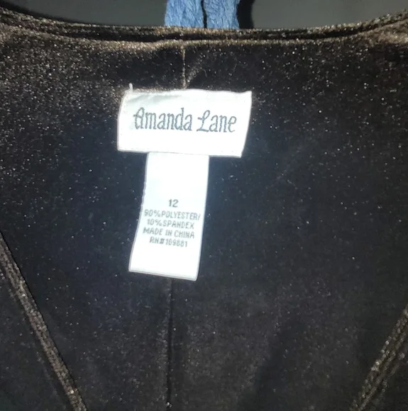 Amanda Lane Brown Velvet Midi Dress - Picture 2 of 6